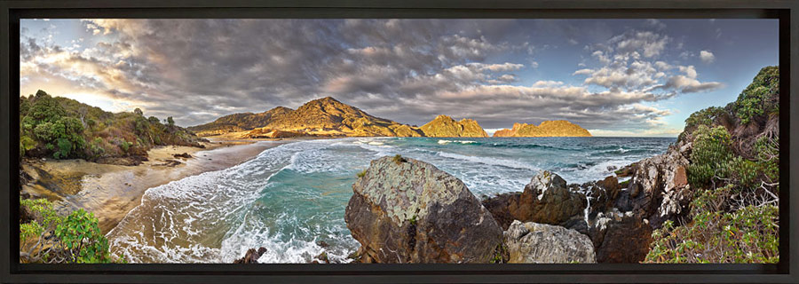 Peter Latham NZ panorama photography, Light of the Storm, Stewart Island